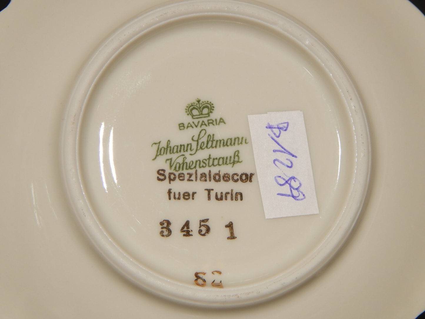 ANTICA TAZZINA CAFFE' PORCELLANA VOHENSTRAUSS BAVARIA JOHANN SELTMANN TURIN