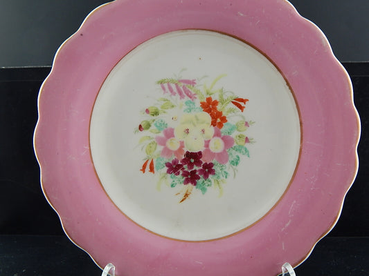 ANTICO PREZIOSO RARO PIATTO PORCELLANA EPOCA LUIGI FILIPPO VECCHIO PARIGI #528