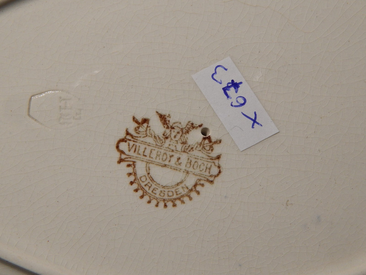 ANTICA '800 ZUPPIERA SALSIERA PORCELLANA VILLEROY&BOCH DRESDEN BLUE FLUTED