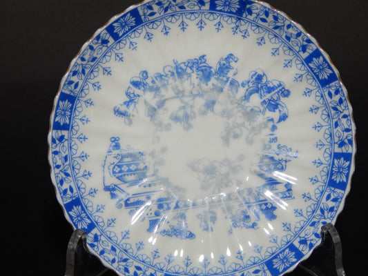ANTICHI 4 PIATTINI SOTTO TAZZA PORCELLANA DISEGNO BLU CHINA BAVARIA