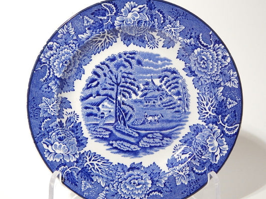 VINTAGE ENOCH WOOD'S ENGLISH SCENERY WOOD&SONS PIATTO DESSERT SEMI PORCELLANA