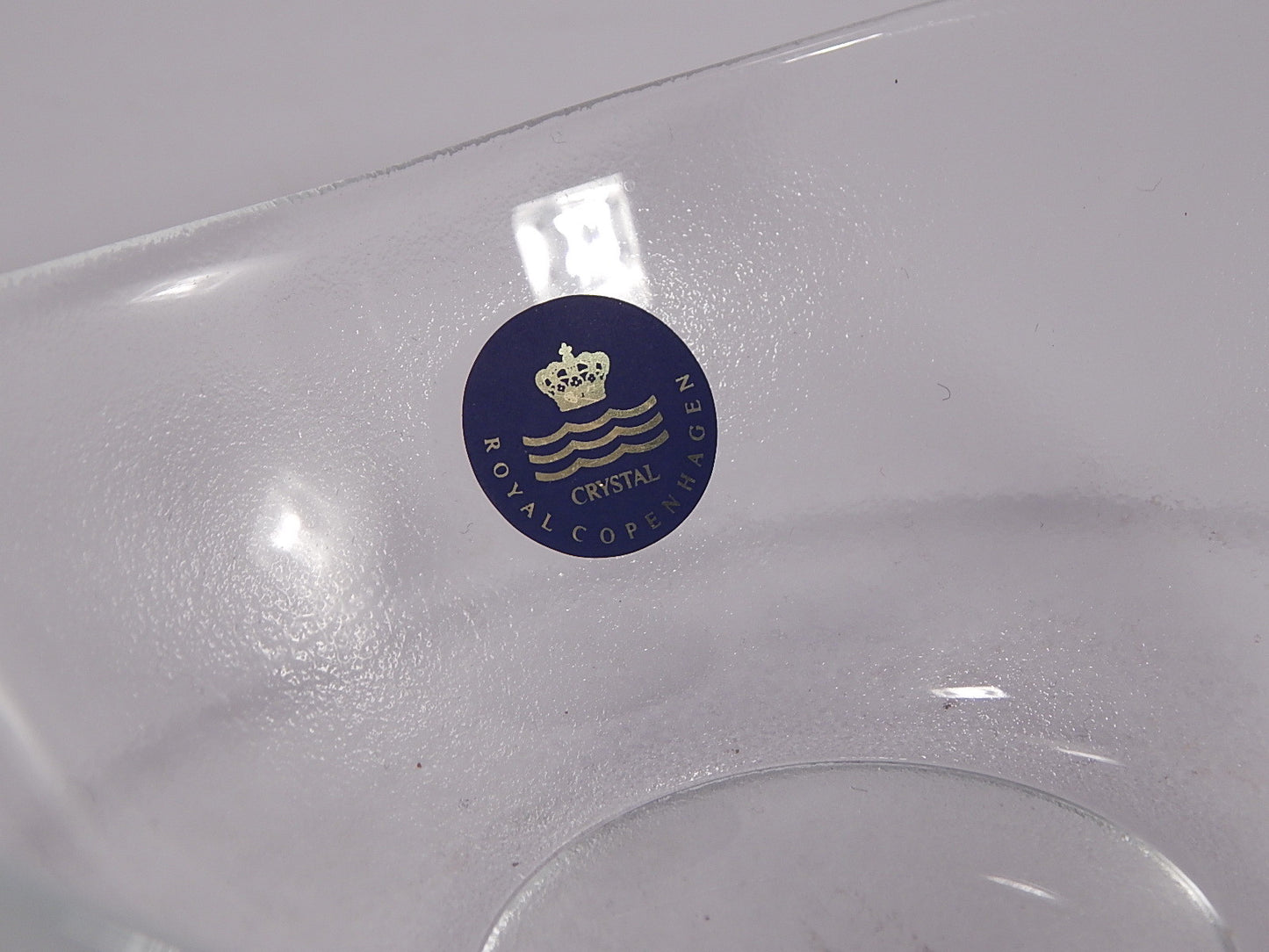 CIOTOLA PORTACANDELA CRISTALLO ROYAL COPENHAGEN ART CRYSTAL GLASS CANDLE HOLDER