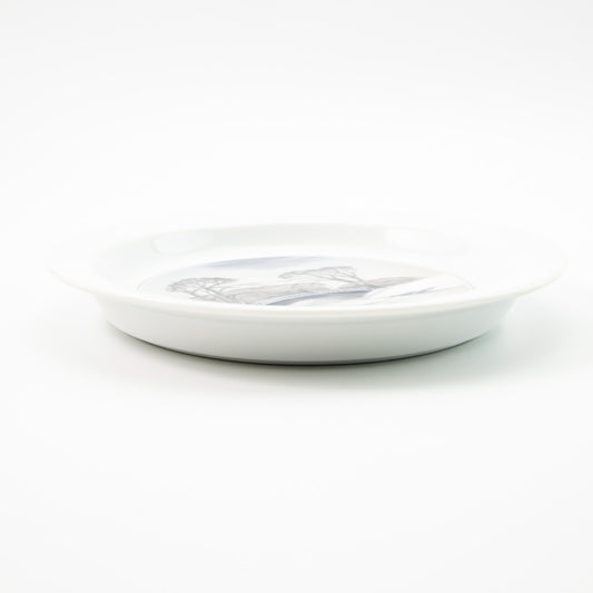 SVUOTATASCHE POSACENERE PIATTO PORCELLANA ROYAL COPENHAGEN CON PAESAGGIO CM 18.5