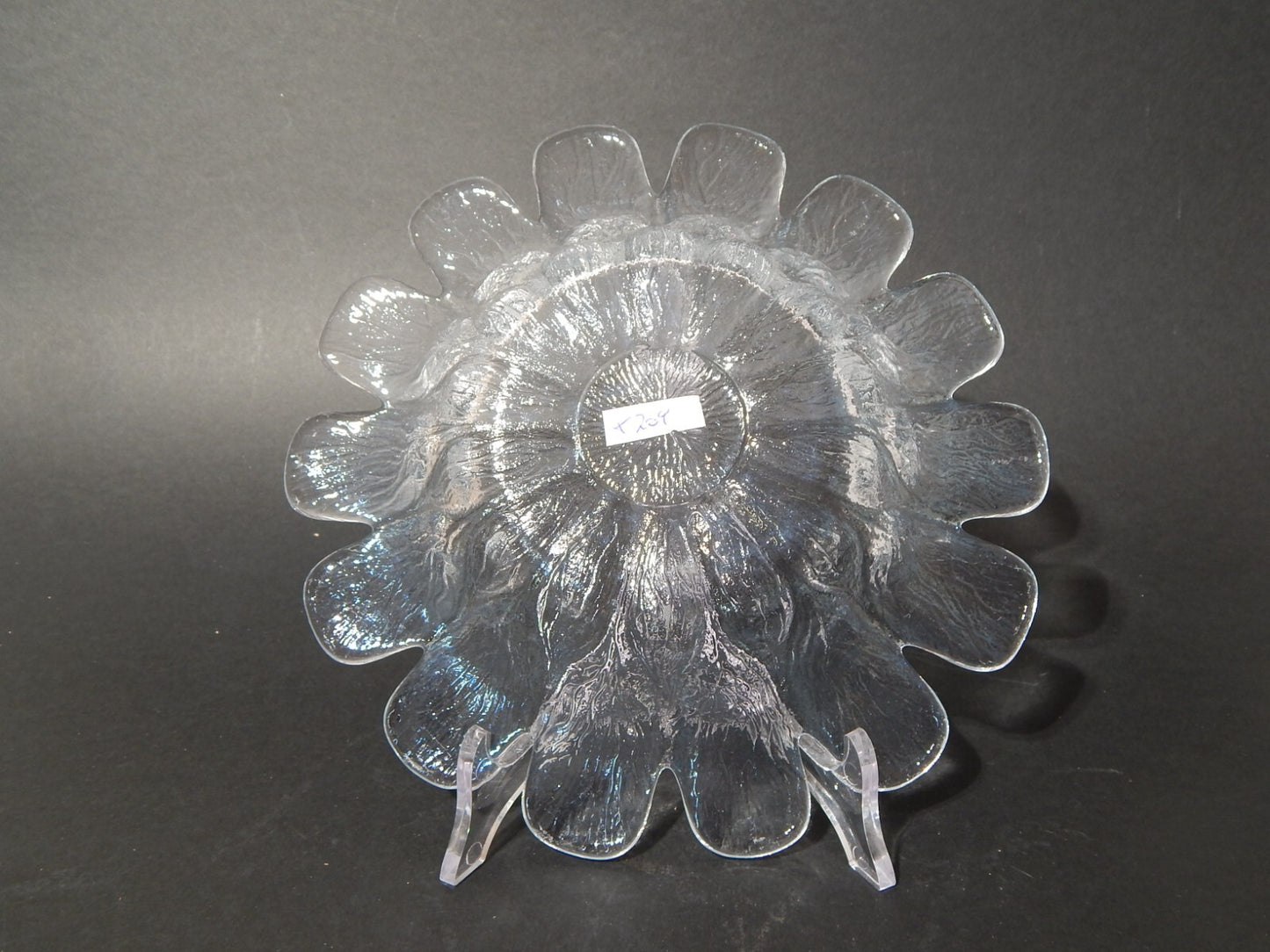 HOLMEGAARD CENTROTAVOLA IN VETRO PORTA CANDELA MARGHERITA VINTAGE ANNI 70