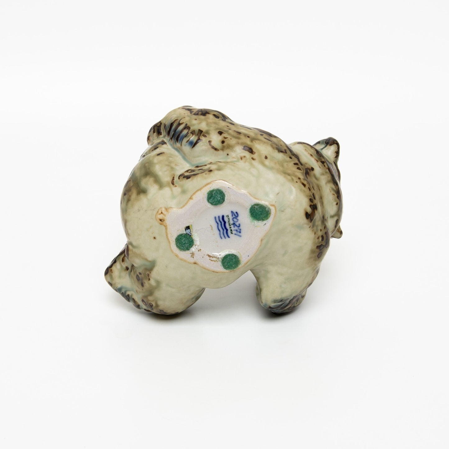 STATUINA PORCELLANA ROYAL COPENHAGEN "Orso sulla Schiena" COD 20271 CM 10x14x13