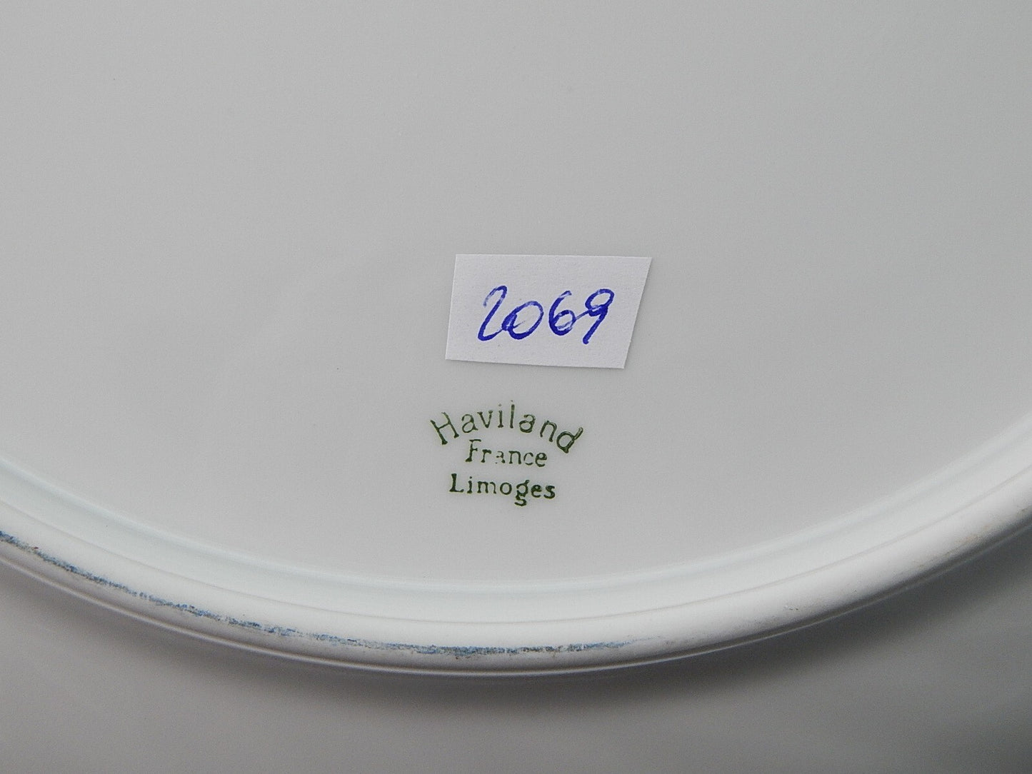 VINTAGE ELEGANTE VASSOIO FONDO PORCELLANA BIANCA FIORELLINI LIMOGES HAVILAND