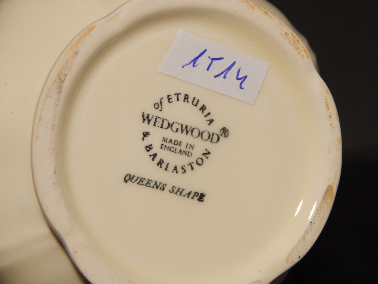 VINTAGE CERAMICA WEDGWOOD ETRURIA BARLASTON QUEENS SHAPE LATTIERA BRICCO