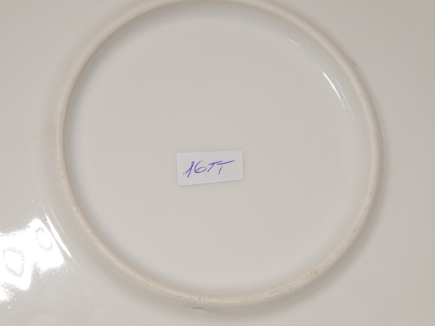 ANTICO VASSOIO PIATTO PORTATA IMPERO PORCELLANA GINORI DOCCIA XIX SECOLO difetto