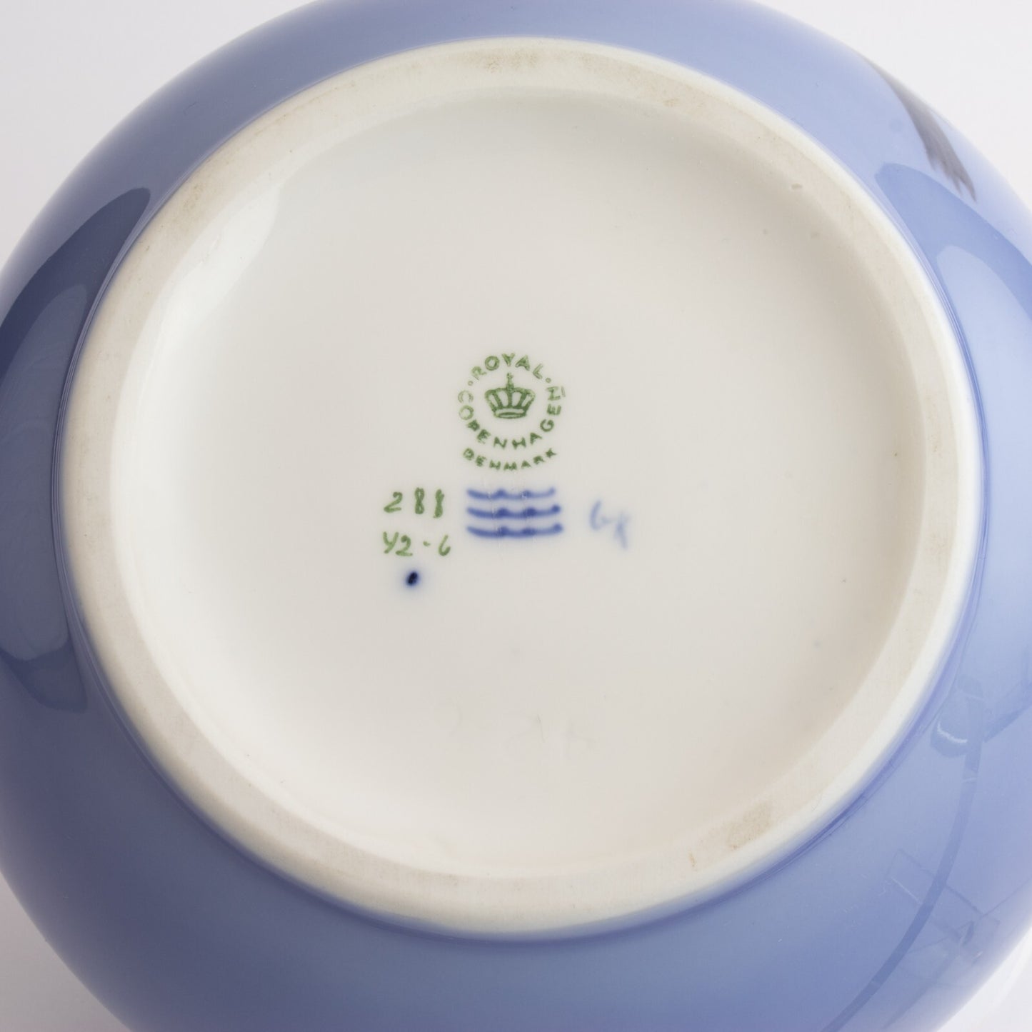 VASO SFERA PORCELLANA ROYAL COPENHAGEN "Le More" ORIGINALE HANDMADE 288-42-6