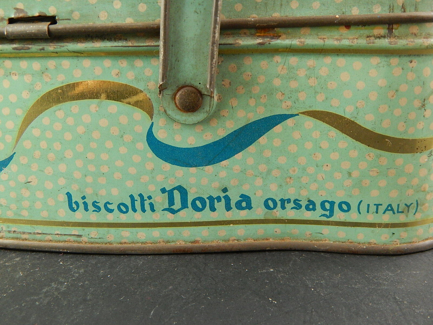 PUBBLICITARIO ANTICA SCATOLA COFANETTO LATTA DORIA ORSAGO ITALY ANNI 50