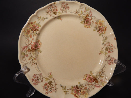 ANTICO RARO PIATTO CERAMICA VILLEROY&BOCH METTLACH DI FINE 1800 CM 23 DIFETTO