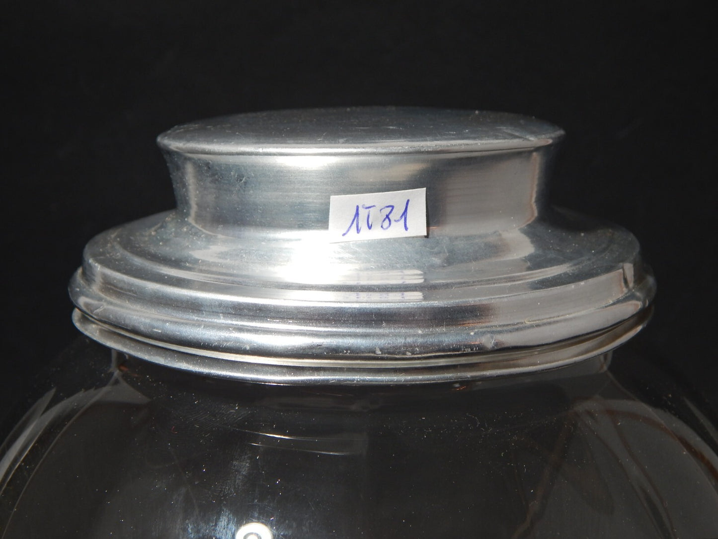 ANTICO VASO E COPERCHIO ALBARELLO VETRO SOFFIATO ALTARE PASTICCERIA DROGHERIA #