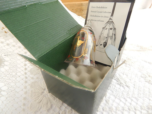 CAMPANA CRISTALLO PAPERA ADDOBBO NATALE 2003 HOLMEGAARD GOOSE CHRISTMAS BELL
