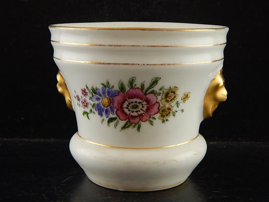 ANTICO VASO CACHE POT PORCELLANA CARL TIELSCH ALTWASSER SECONDA META' 800