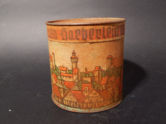 COLLEZIONE ANTICA ORIGINALE SCATOLA LATTA BISCOTTI ZENZERO METZGER NORIMBERGA