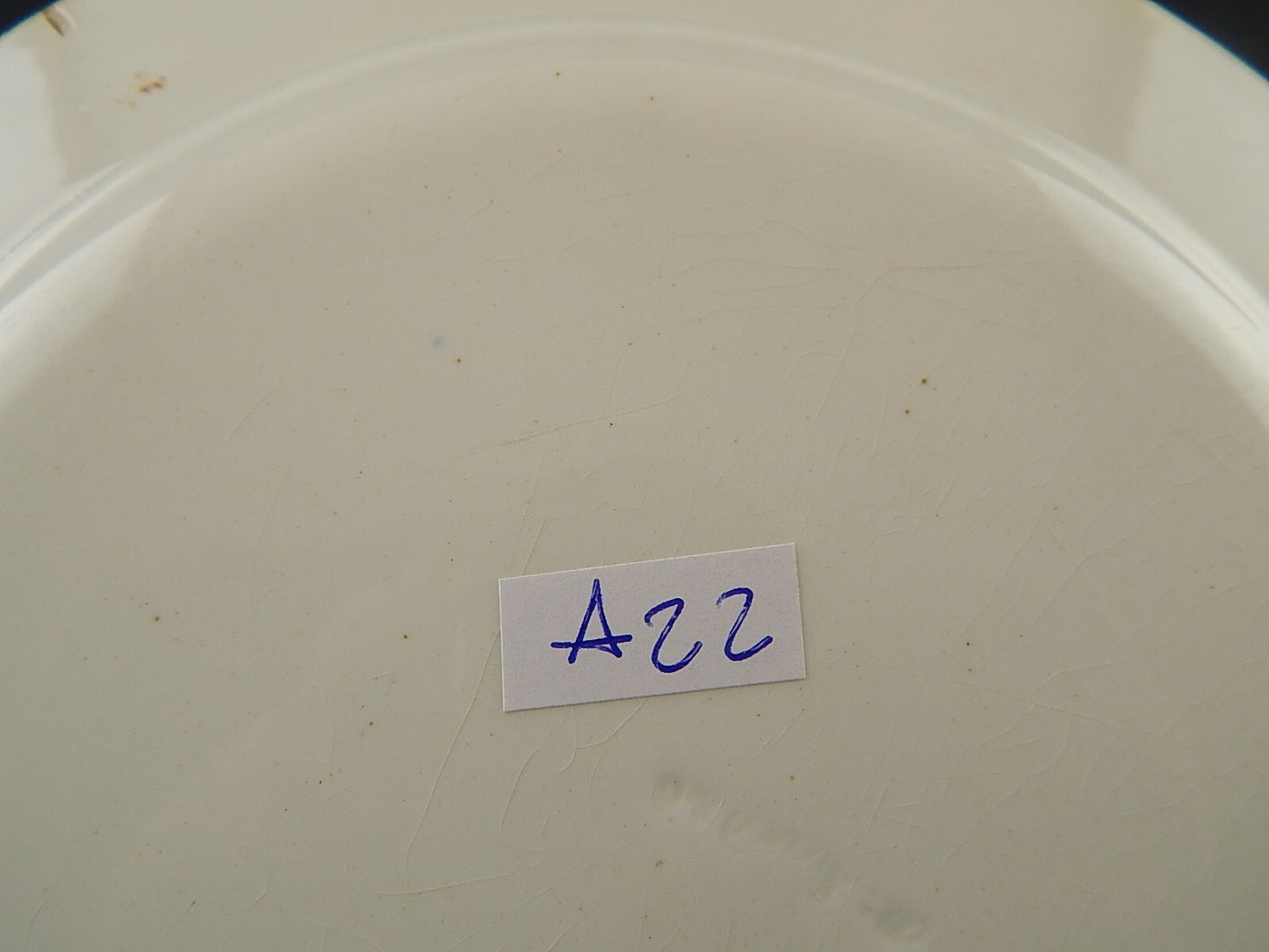 ANTICO PIATTO SEMI PORCELLANA RICHARD MILANO DECORO FERRARA META' 800 #A22