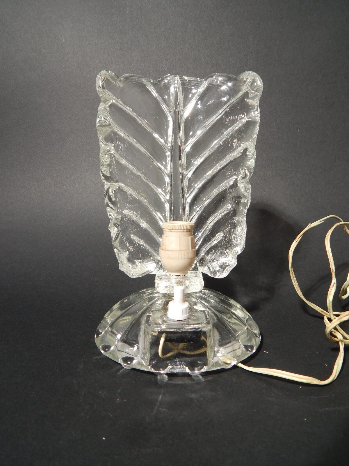 ANTICA ORIGINALE ART DECO LAMPADA ABAT JOUR VETRO SOFFIATO MURANO STILE BAROVIER
