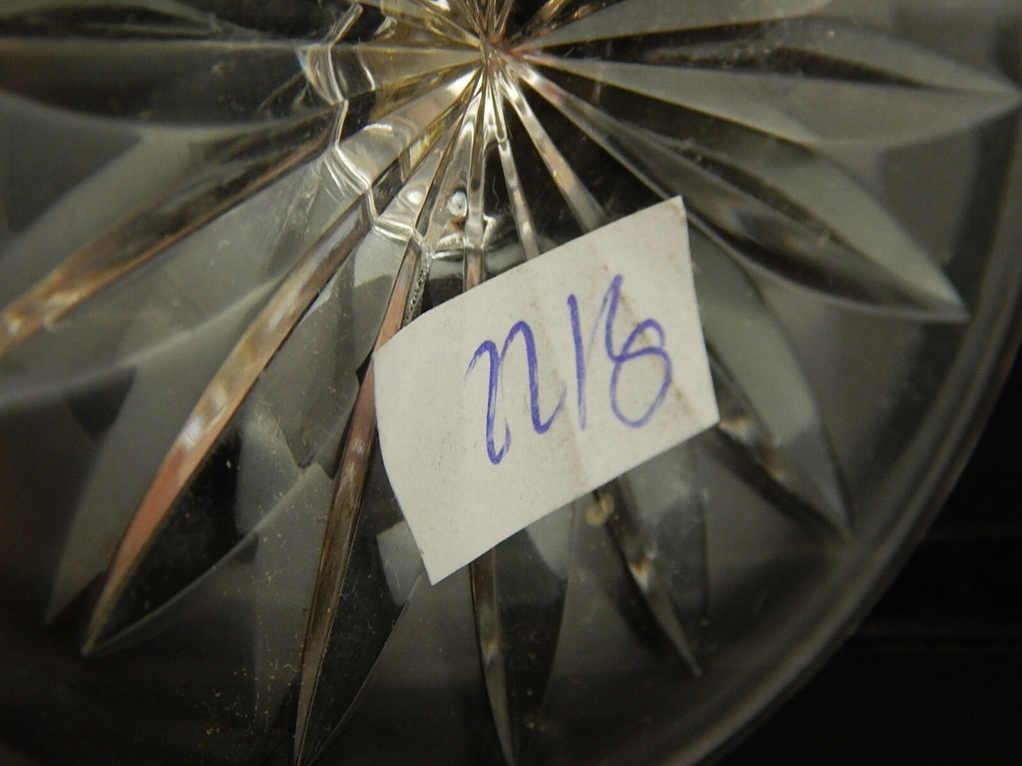 PREZIOSO VINTAGE BICCHIERE CALICE CRISTALLO GERMANIA MOLATO NACHTMANN AMBRA