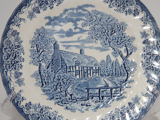 VINTAGE PIATTO PORCELLANA INGLESE CHURCHILL STAFFORDSHIRE ENGLISH COTTAGE