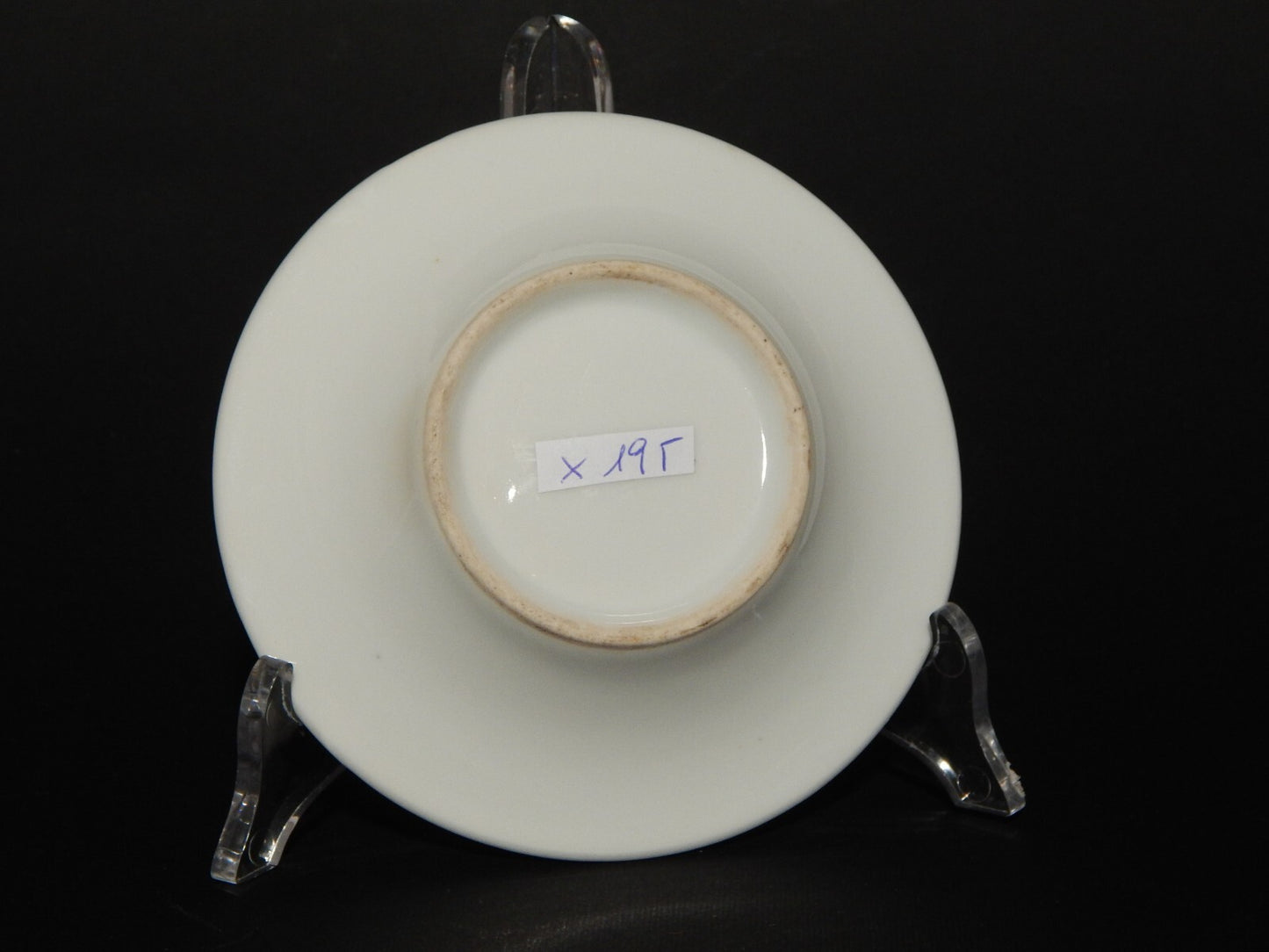 ANTICA PREZIOSA TAZZA PORCELLANA BIANCA E ORO IMPERO GINORI DOCCIA META' 800