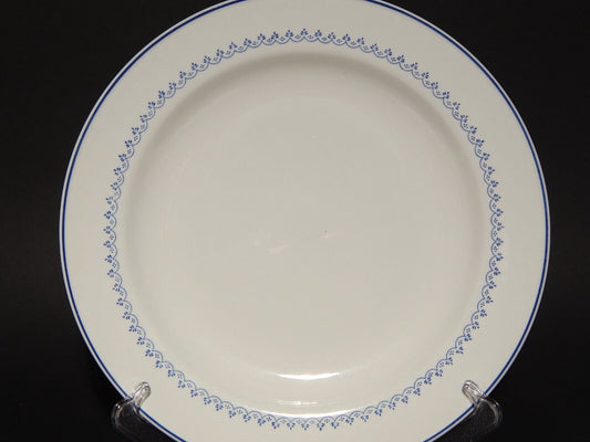 VINTAGE RICHARD GINORI VASSOIO ROTONDO PIATTO PORCELLANA BIANCA CON DECORO BLU