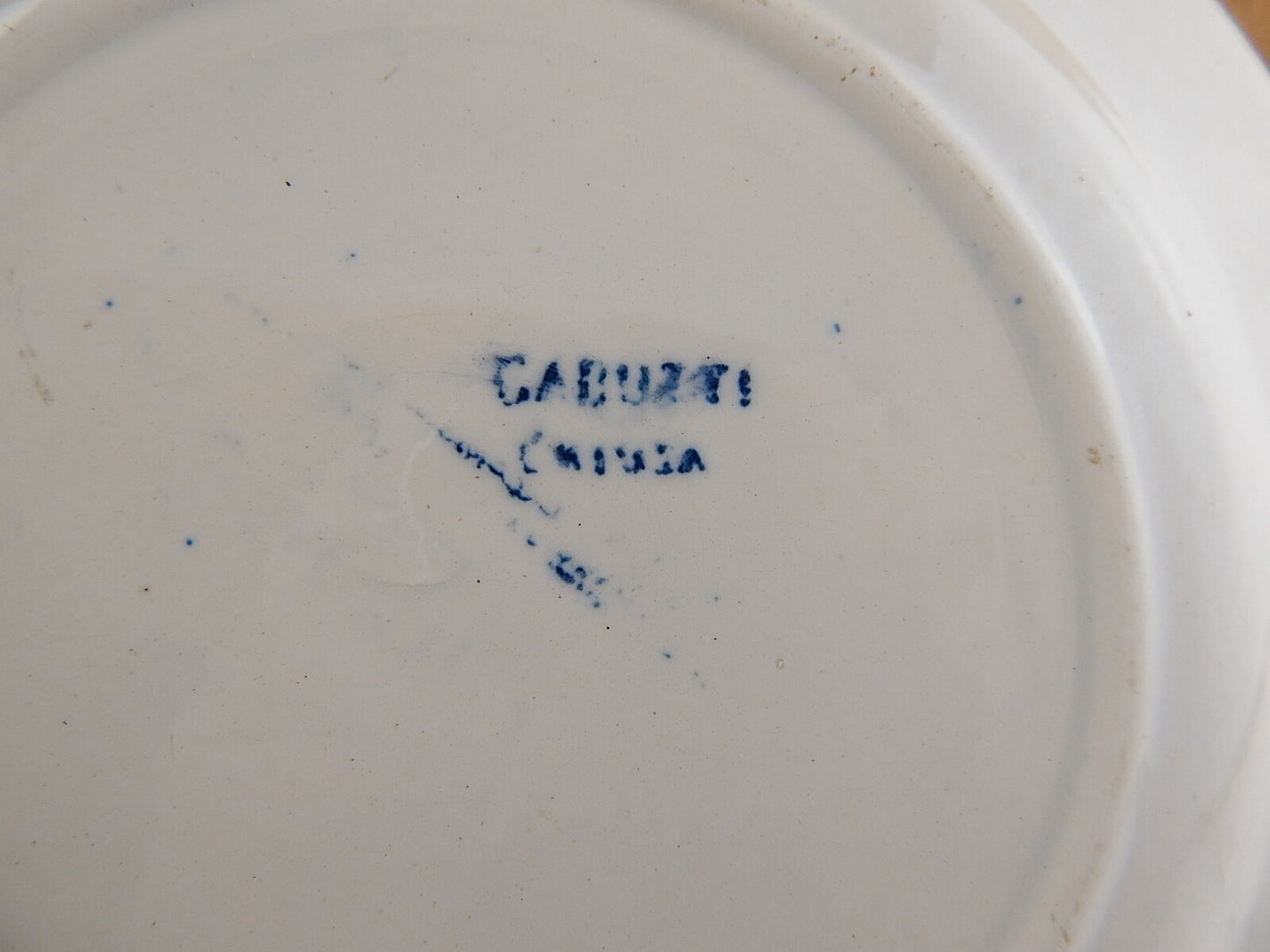 CERAMICA GABUTTI CHIUSA PESIO RARITÀ PIATTO DA MUSEO BLU FLOW FINE 1800