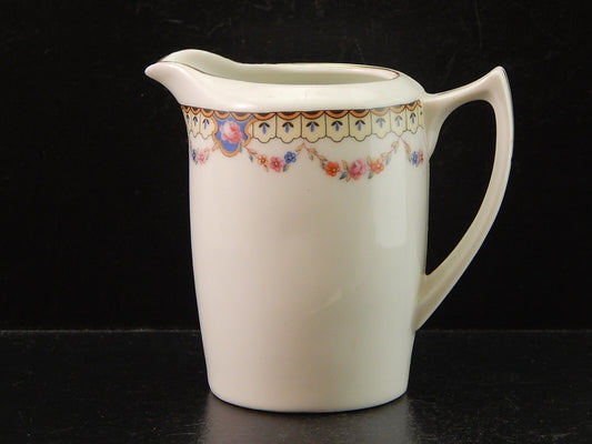 ANTICA ART DECO LATTIERA BRICCO PORCELLANA BOEMA DECORO A GHIRLANDA