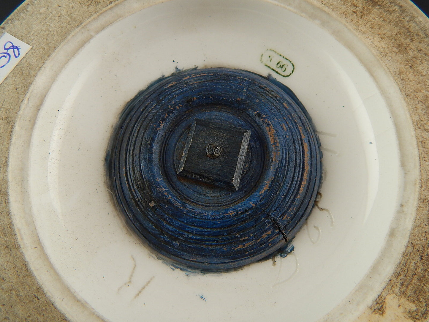 ANTICA 1866 ALZATA CENTROTAVOLA PORCELLANA MARCHIO SEVRES S.66 DECORO FARFALLA