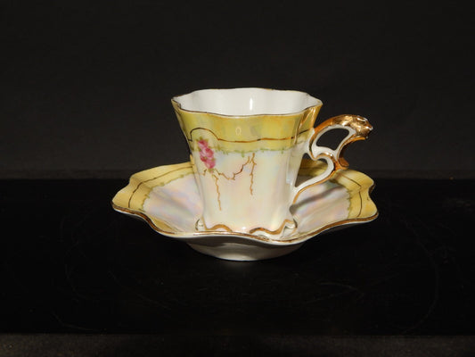 ANTICA PREZIOSA RARA LIBERTY TAZZINA PORCELLANA DECORATA A MANO PRIMO 900