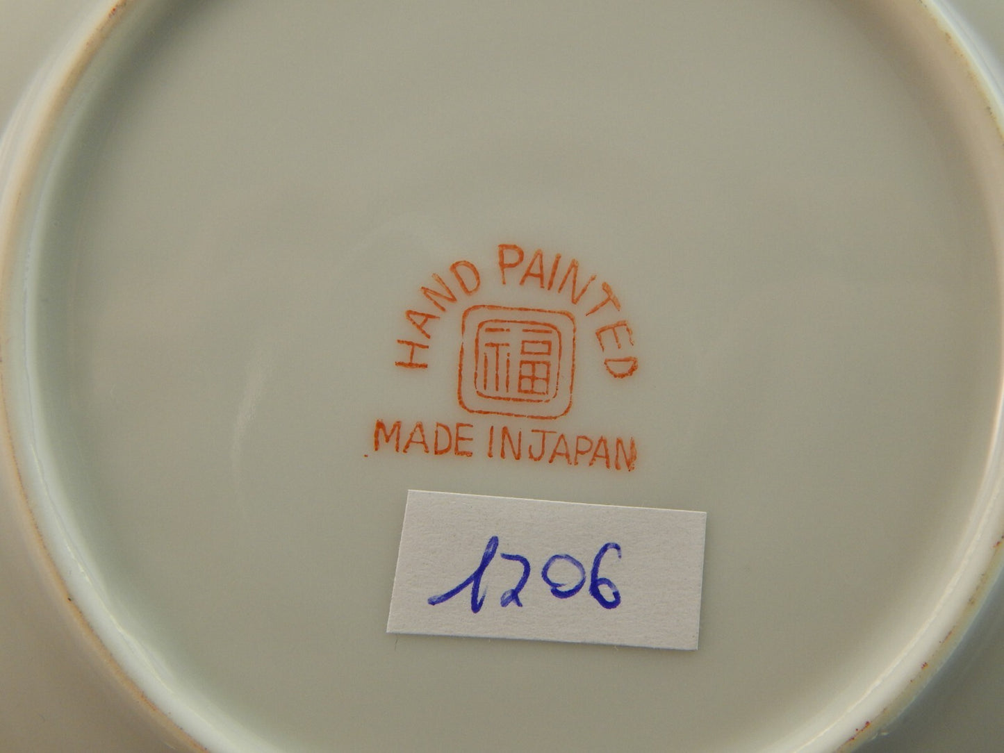 VINTAGE TAZZINA TE' PORCELLANA GIAPPONE KUTANI THOUSAND FACES DIPINTA A MANO