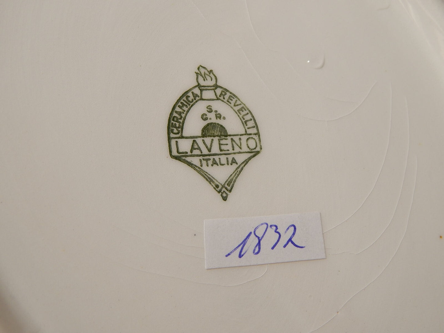 ANTICA RARA ZUPPIERA CENTROTAVOLA SOCIETÀ CERAMICA REVELLI LAVENO FASCIA ARANCIO