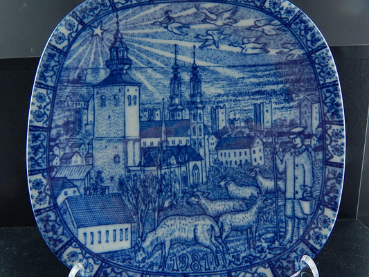 RORSTRAND PIATTO PORCELLANA NATALE 1981 PORCELAIN CHRISTMAS PLATE COLLEZIONE NEW