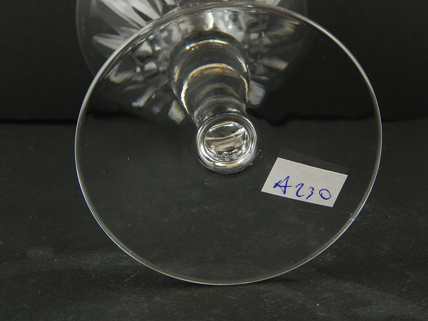 ANTICO BICCHIERE CALICE ACQUA CRISTALLO MOLATO CRISTALLERIA SAINT LOUIS