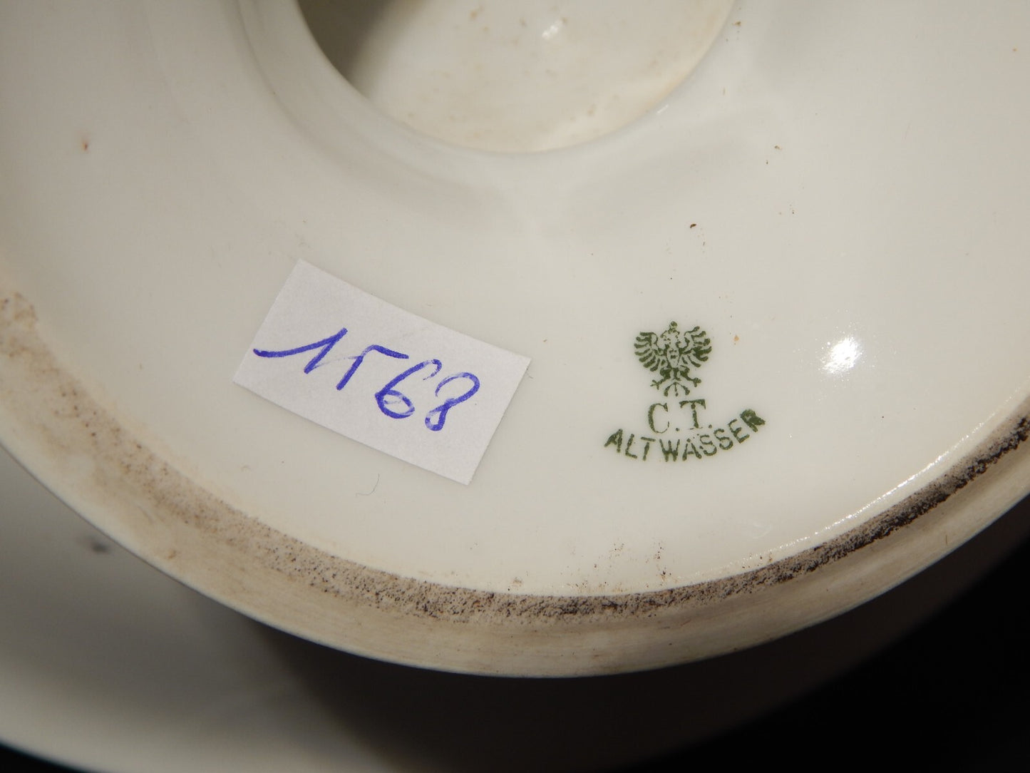 ANTICA PORCELLANA ALZATA CENTROTAVOLA IMPERO C. TIELSCH ALTWASSER FINE 800