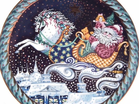 Piatto Bing&Grondahl The Journey 1991 terzo della Santa Claus Collection, Hans Henrik Hansen