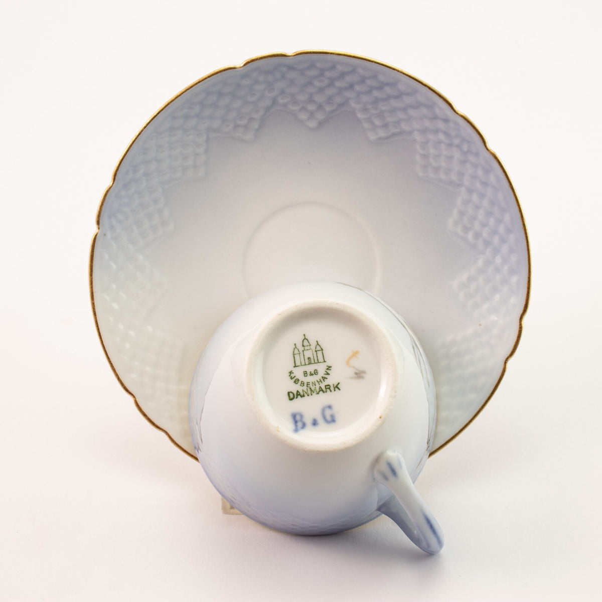 Bing&Grondahl Servizio Gabbiani Antica tazza da caffè con piattino decorazione porcellana da collezione #4