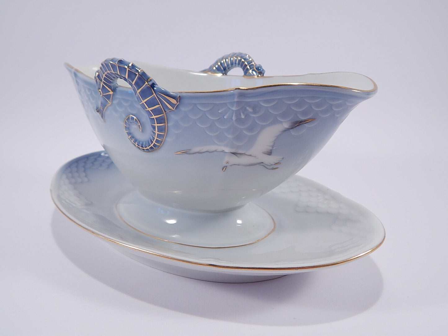 Bing&Grondahl porcellana Servizio Gabbiani Salsiera d'antiquariato, 22x14cm