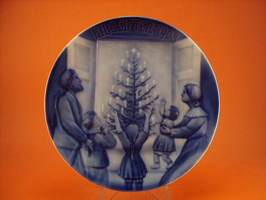 Bucha&Nissen piatto di Natale 1908, decoro in rilievo dipinto sottosmalto