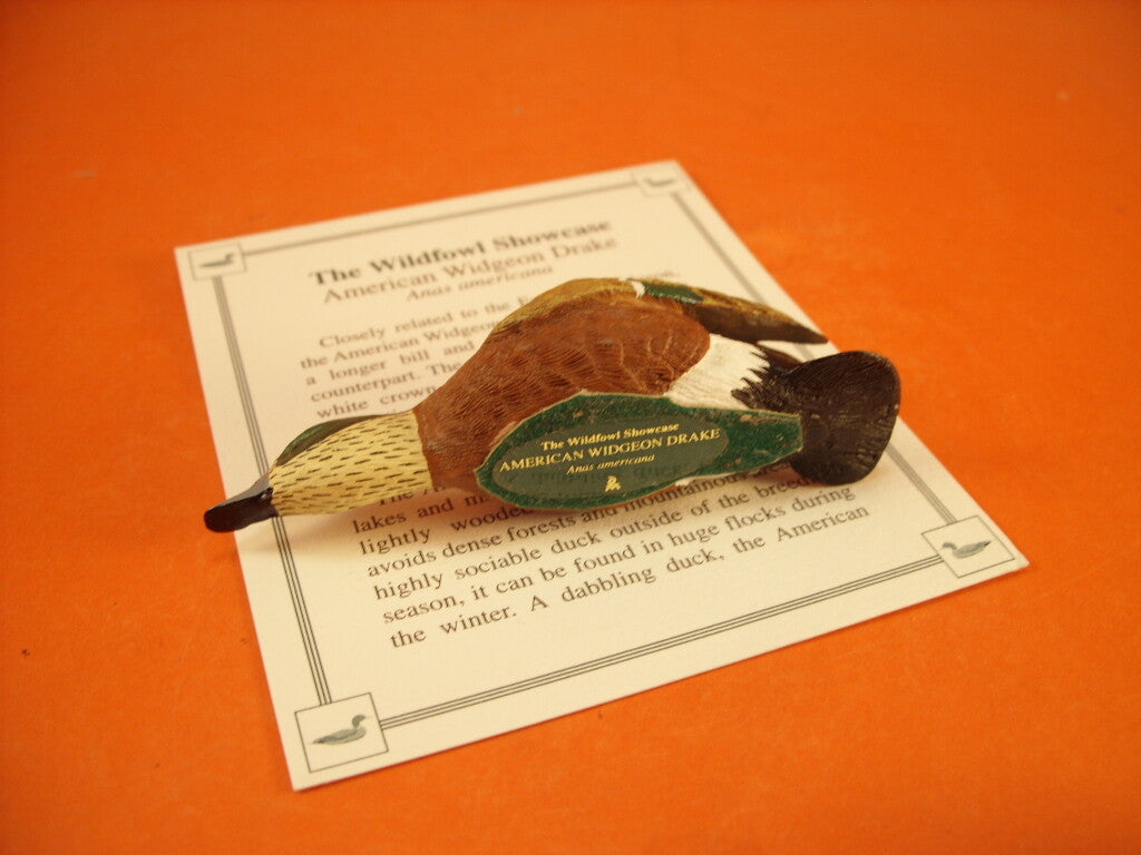 Danbury Mint Wildfowl Showcase, anatra Fischione Americano in resina