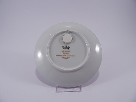 Piatto da collezione Rosenthal Notti Musicali Orientali motivo 1 decorato a mano con oro e argento