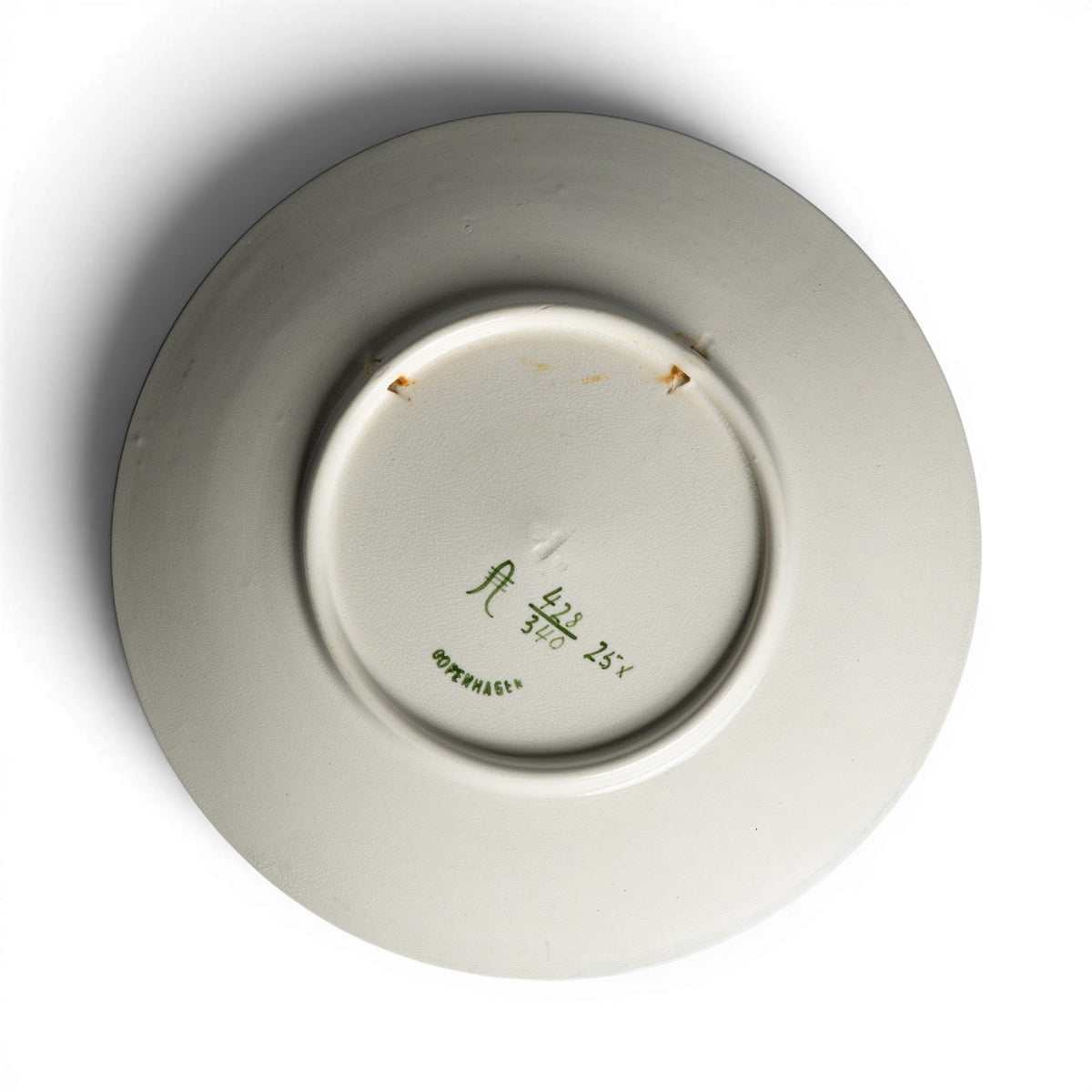 Royal Copenhagen Aluminia piatto decorativo antico ceramica 428/340, marchio Aluminia sul fondo, 19 cm
