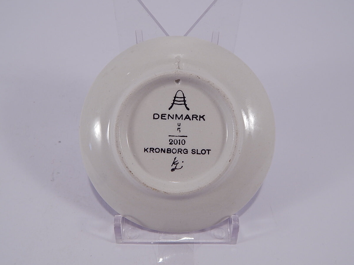 Aluminia Plaquette N.5 Kronborg Slot Royal Copenhagen porcellana autentica, 8cm