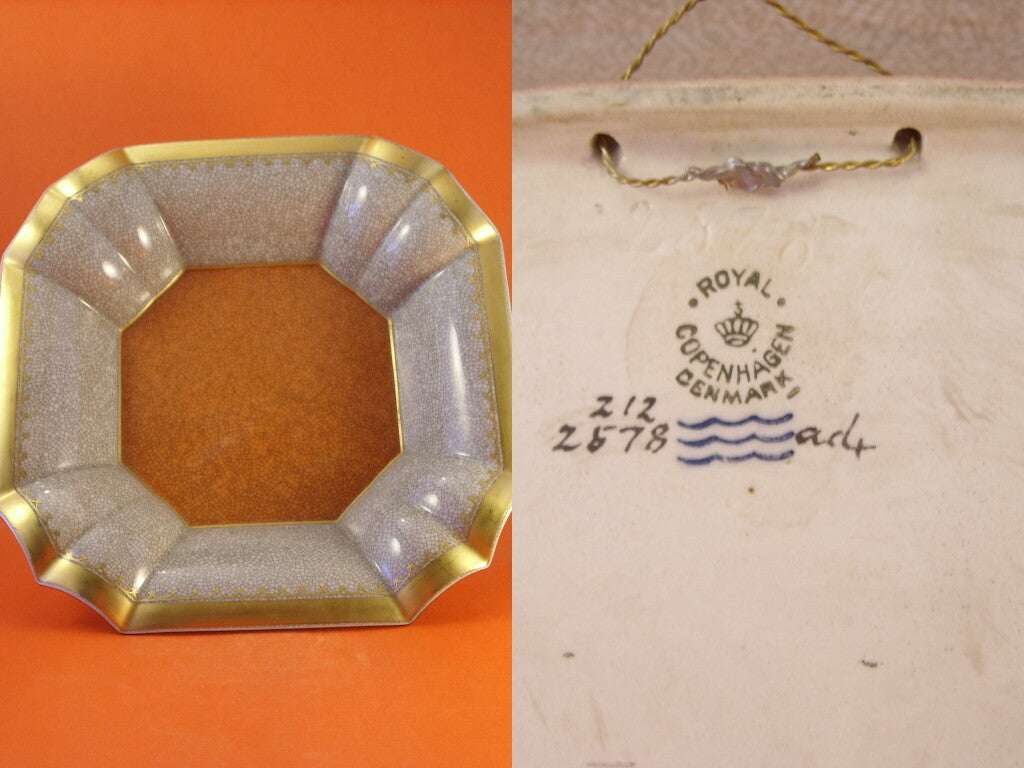 Royal Copenhagen Centrotavola Craquelé Oro Zecchino, porcellana danese - dettaglio 5