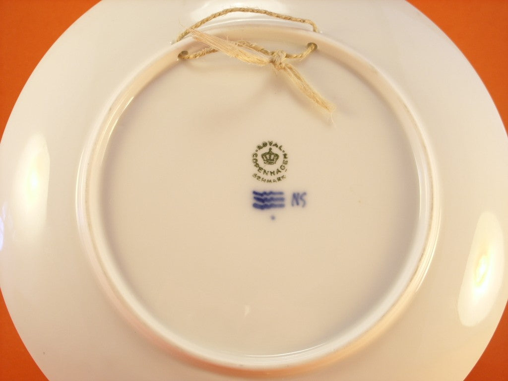 Piatto commemorativo 750 anni bandiera danese, porcellana da collezione