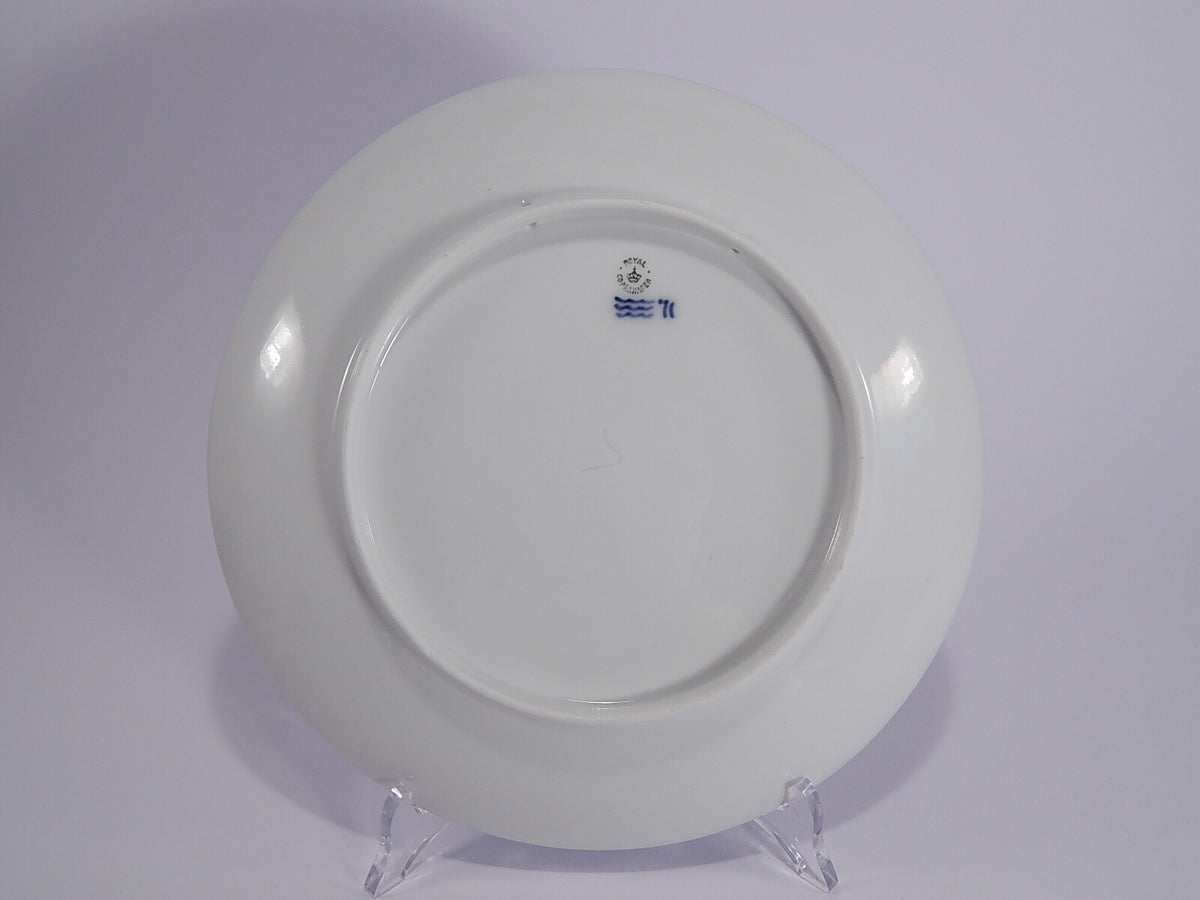Marchio Royal Copenhagen sul retro del piatto commemorativo Kolding 1908