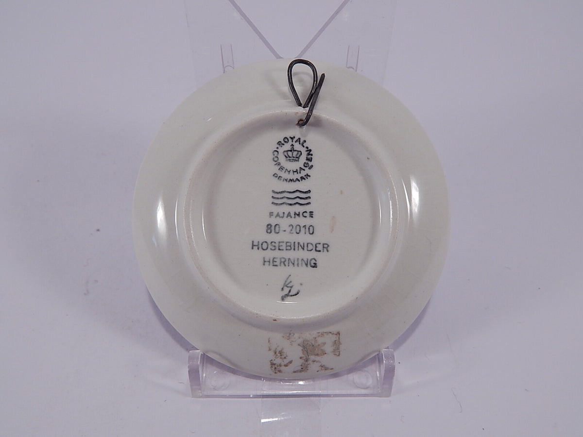 Plaquette N.80 Hosebinder Herning Royal Copenhagen porcellana autentica, 8cm