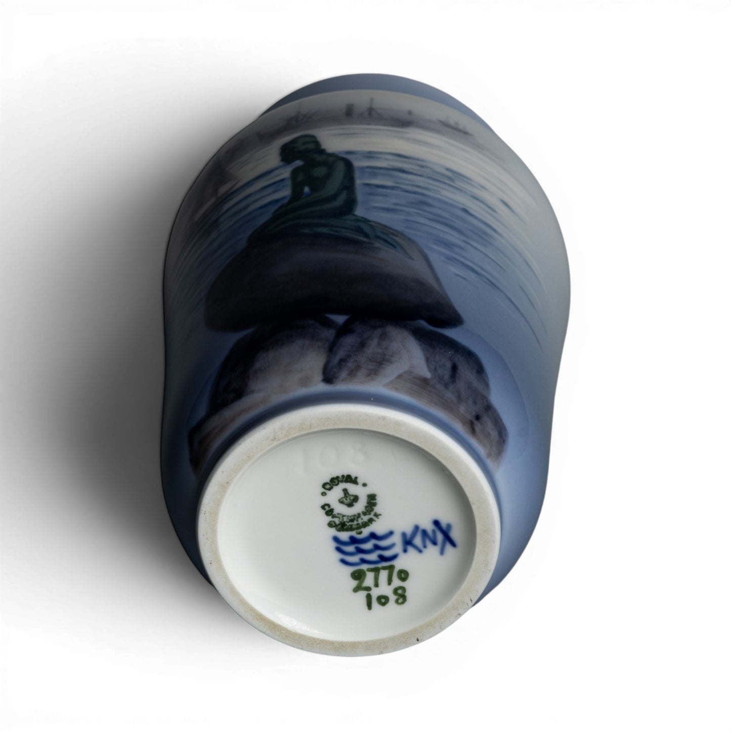 Royal Copenhagen Vaso in "La Sirenetta" cod 2770/108 decorazione porcellana da collezione, cm 17