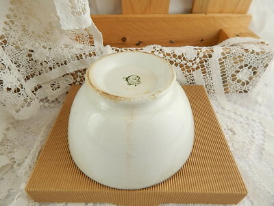 ANTICA SCODELLA ART NOUVEAU FINE 800 CERAMICA LOMBARDA ELEFANTINO VIOLE PENSIERO