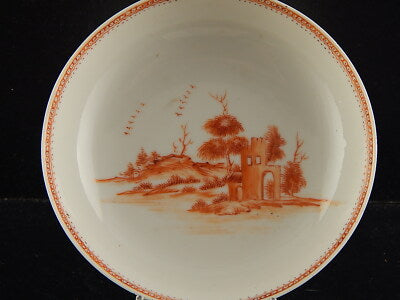 ANTICO FINE PORCELLANA PIATTINO COMPAGNIA DELLE INDIE DIPINTO A MANO XVIII SEC