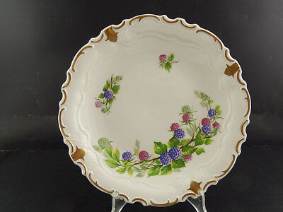 PREZIOSO ROCAILLE PORCELLANA VEB REICHENBACH PIATTO TORTA VASSOIO CON LE MORE